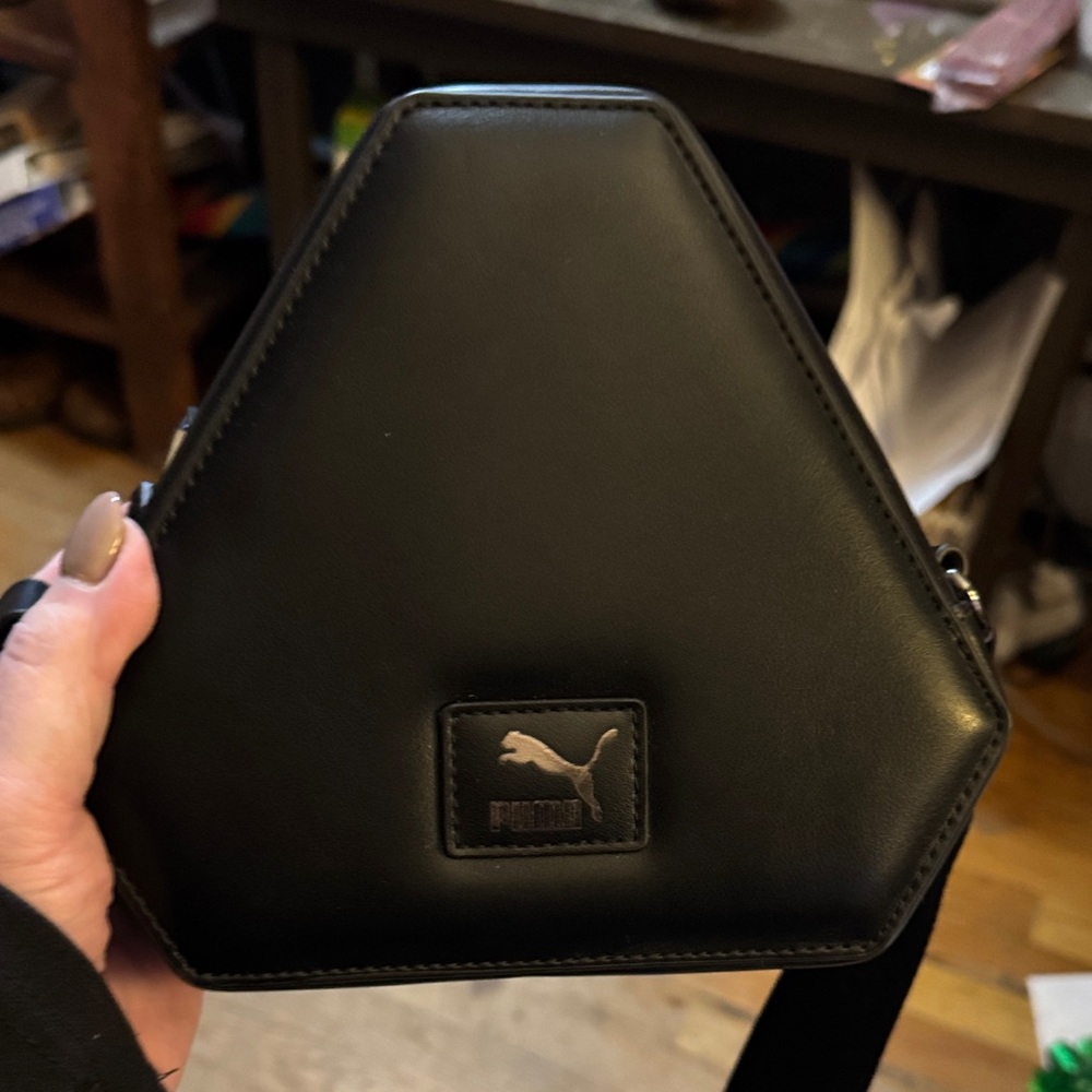 Puma Black Geometric Belt Bag